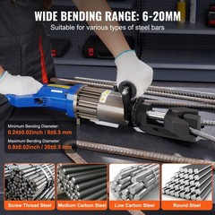 Electric Hydraulic Rebar Bender, 1500W Portable Rebar Bending Machine, Bending u