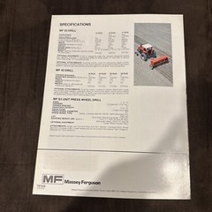 Vintage 1978 Massey Ferguson Grain Drills Sales Brochure Catalog