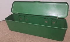 New Heavy Duty Steel Tractor Tool Box Green Bolt-On 18 Gauge 15-3/8″ Long