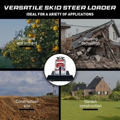 Upgraded 2026 Mini Skid Steer Track Loader Hydraulic Crawler Skid USA Stock New