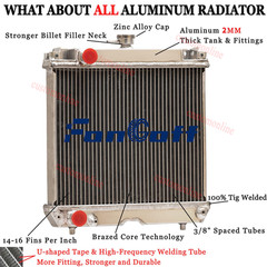 For Kubota F2260 F2560 B2710HSD B2410HSD Models Aluminum Radiator 2 ROW Fongoff