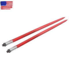 2Pcs 49″ Hay Spike Bale Spears 4500lb Cap Each Skid Steer Attachments Tractor