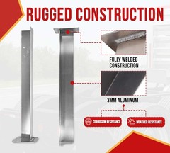 40″Viking Adjustable Aluminum Beacon Bracket for Headache Rack – Bolt-On – 1Pair