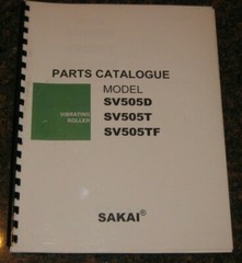 SAKAI SV505D SV505T SV505TF VIBRATING ROLLER PARTS CATALOG BOOK MANUAL