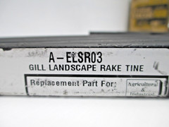 GILL LANDSCAPE RAKE TINE ( lot of 5 pcs ) HEAVY EQUIPMENT 2 HOLE ELSR03 1″ WIDE