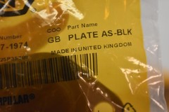 Caterpillar CAT 277-1974 GB Plate AS-BLK Made In United Kingdom OEM