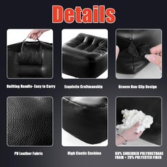 HOMBYS Extra Thick Chair Cushions for 18 inches x 16 x 6 inches, Black