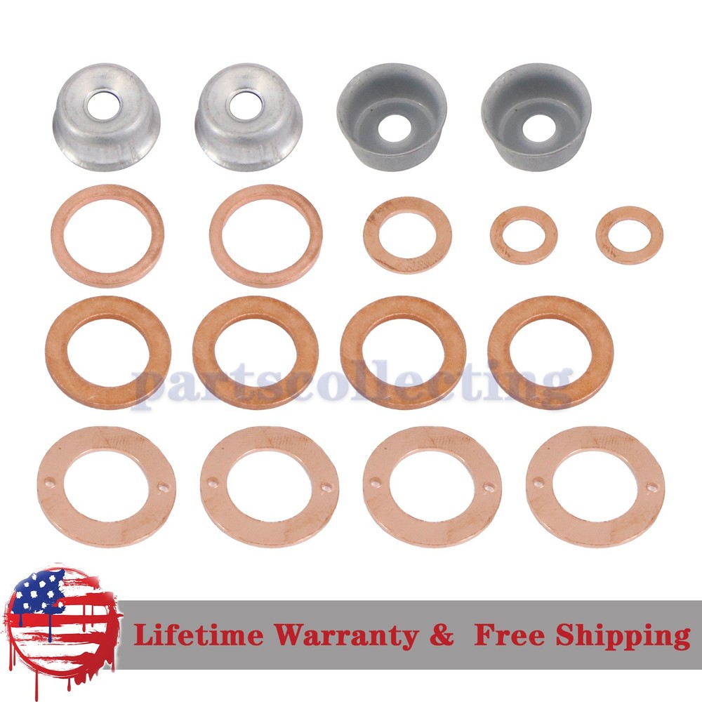 Injector Seal Kit With Heat Shield 19077-53650 Fits Kubota D1105, 3 Cylinder USA