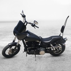 Detachable Black Sissy Bar Backrest for 06-up Dyna Street Bob FXDB