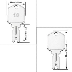 10 Pcs 166 Forklift Key Hyster Heavy Equipment Keys for Clark Yale Hyster Kom