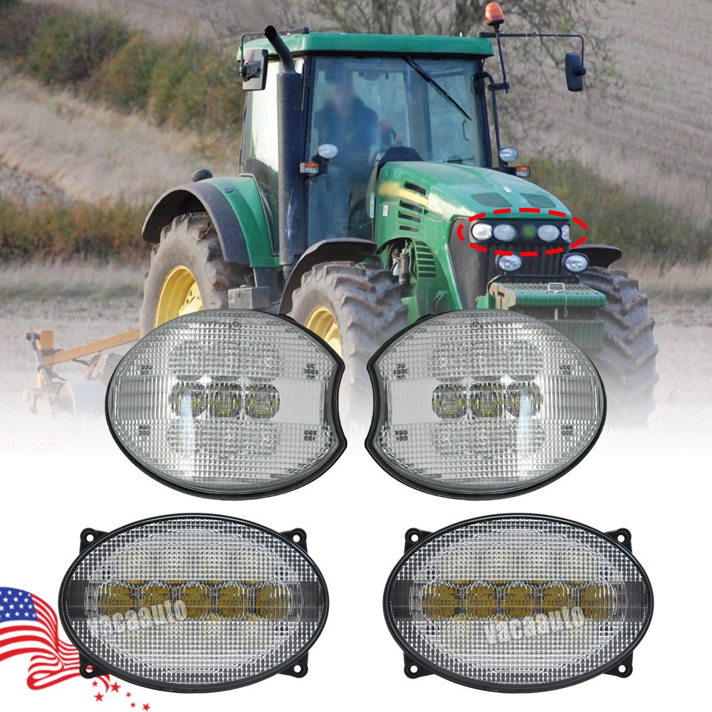 For John Deere Tractors 7020 Series 7720, 7820, 7920, 7630 LED Hood Light Kit
