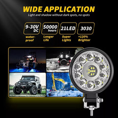 Fit Ford Tractor 2N9N 8N 600 800 NAA 310066F LED Headlight Round LED Work lights