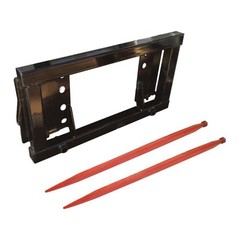 S.143157 Bale Frame – for Round Bales – 2 x 43″ Conus 2 SHW Bale Spears