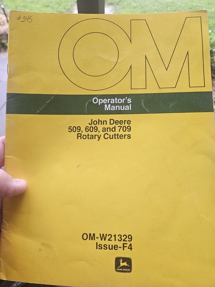 John Deere 1979 Operators Manual 509 609 709 Rotary Cutters OM-W21329 Issue F4