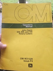 John Deere 1979 Operators Manual 509 609 709 Rotary Cutters OM-W21329 Issue F4