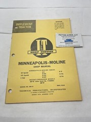 Shop Manual for I&T/Minneapolis-Moline UB Special M5 GVI 5 Star M504 M602 M604