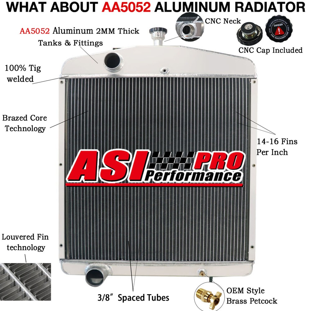 For Case/IH Tractor 4-ROW 70MM Radiator 2390,2394,2590,2594,3294,3394,3594