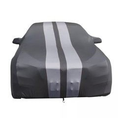 Waterproof Elastic Car Cover for Sport Sedan Black Grey 181-193 Inches