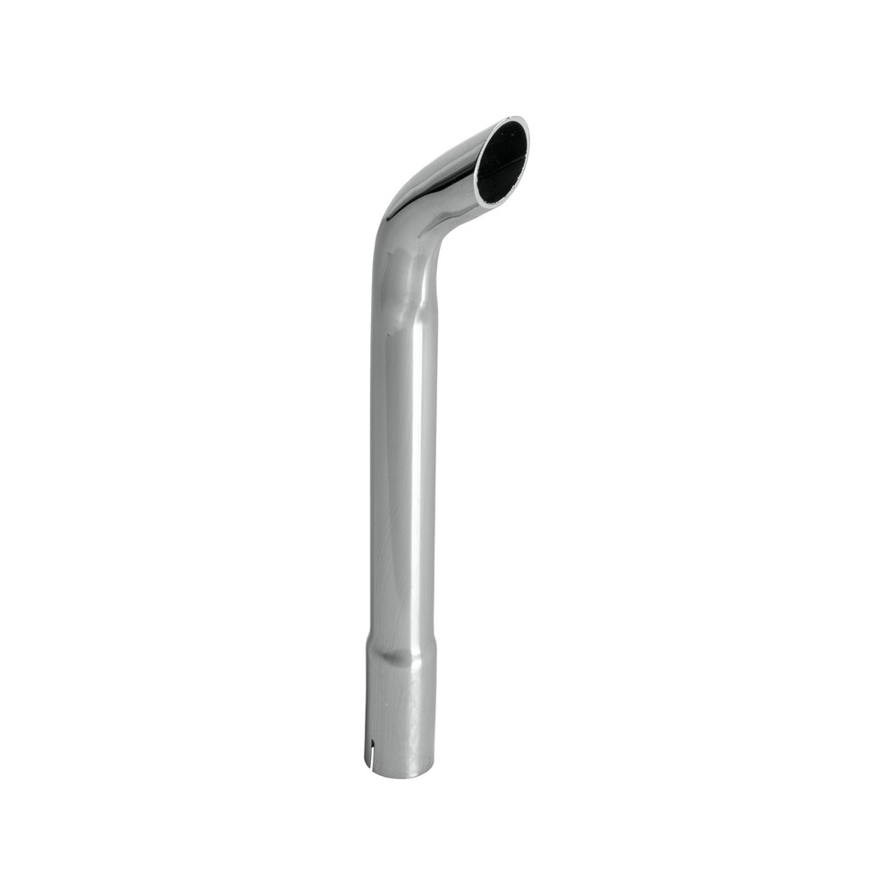 Exhaust Stack Pipe Replacement for UNIVERSAL – 2-3/4″ x 24″, Curved Chrome