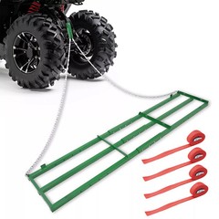 For ATV/UTV Tractor W/ Chain 8Ft Drag Harrow Grader Yard Lawn Leveling Tool