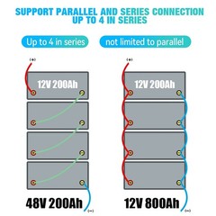 300Ah 12V LiFePO4 Lithium Battery 3840Wh Built-in BMS Deep Cycle Marine RV Solar