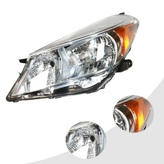 Toyota Yaris/Vitz 2012-2014 Driver Halogen Headlight Black Clear Lens