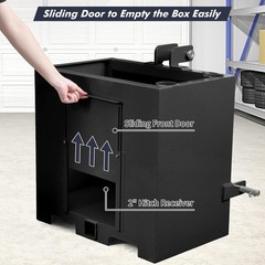 Ballast Box 3 Point Fit For CAT 1 Tractor 800LB 2″ Hitches Quick Tach Attachment