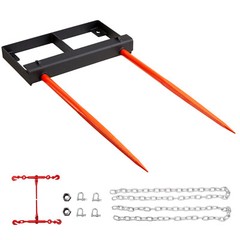 VEVOR 49″ Hay Bale Spear Universal Skid Steer Loader Tractor Bucket Attachment