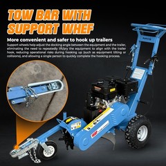 420CC 15HP Stump Grinder Electric Start Tow Bar 9 Teeth Tree Remover FREE SHIP
