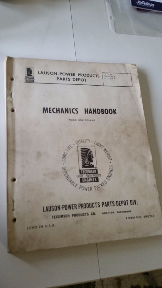 Lauson-Power Products Parts Depot Mechanics Handbook 2 & 4 Cyl Form No. 690249