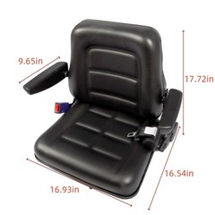 Tractor Seat Suspension F/Forklift Mower Digger w/Armrest