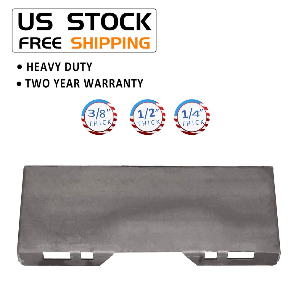 1/4″ 3/8″ HD 1/2″ Quick Tach Attachment Mount Plate Skid Steer