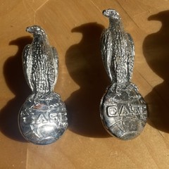 4 Chrome Case Eagle Emblems Fits Case Tractors NOS Vintage Lot See Photos