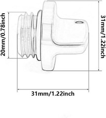 Universal Motorcycle Engine Oil Filler Cap Screw Cover Plug Gray w Color: Blue