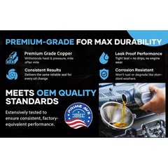 M12 Copper Oil Drain Plug Washer Gaskets – Made in Germany 12mm Crush Washer