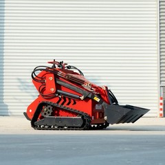 2645lbs Tracked Mini Skid Steer Loader 3-Pumps Dual Level Operation 23HP Engine