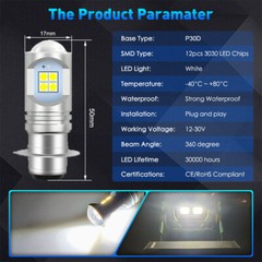 2X 6000K White LED Light Bulbs for Yanmar 2820 F20 FX20; double 12V 194550-55810