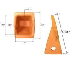 5 Excavator, Backhoe Bucket Shanks Fits 1″ Lip, Flare Teeth & Pins- 109-9200