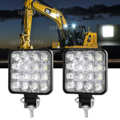 Pair 3.3” inch 50W LED Spot work Lights Fit Caterpillar Construction Equipment