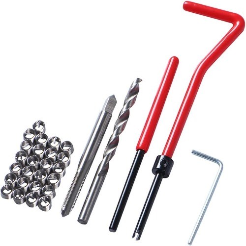 Stainless Steel M5x0.8mm Metric Thread Repair Insert Kit, 30 PCS Hand Tool Set f