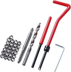 Stainless Steel M5x0.8mm Metric Thread Repair Insert Kit, 30 PCS Hand Tool Set f