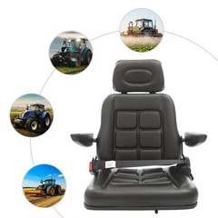 35°-180° Adjustable Tractor Seat Universal Forklifts Chair PVC Harvester Seating
