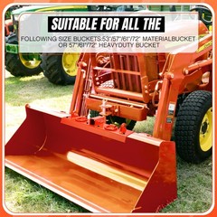Bolt-On Tractor Bucket Hooks w/ 2″ Receiver | 4000LB D-Rings & 4700LB Hooks
