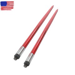 2Pcs 49″ Hay Spike Bale Spears 4500lb Cap Each Skid Steer Attachments Tractor