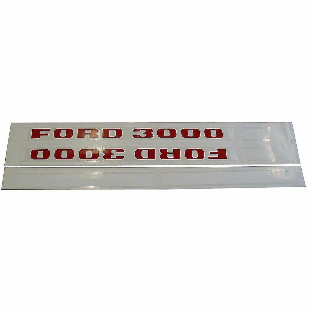Hood Decal Set for Ford 3000 Diesel 1968-1975 3-cyl Tractor – UK Made Vinyl Kit
