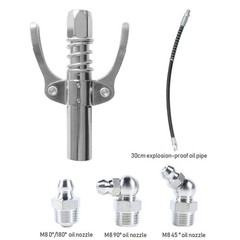 (2 Pack) Double Handle Lock Plier Oil Nozzle High Pressure Grease Gun Coupler
