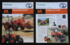 ORIGINAL KUBOTA M95S M105S TRACTOR CATALOG BROCHURE SET VERY NICE 2005-2006