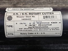 Weasler 14006432 32″ PTO Driveline 1-3/8″ 6 Spline QD x 1-3/8″ Round w/ Pin Hole