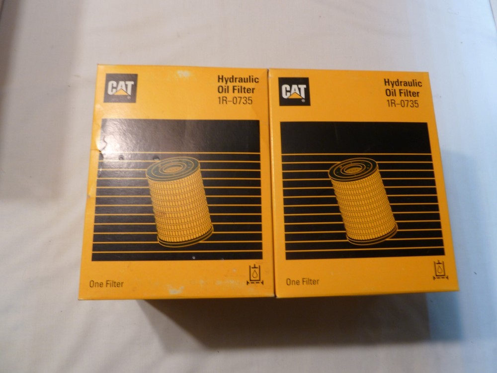 CATERPILLAR HYDRAULIC OIL FILTERS 1R-0735 NOS ( LOT of 2 Filters )