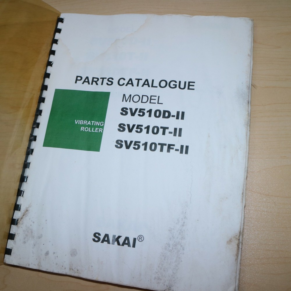 SAKAI SV510D SV510T SV510TF ROLLER COMPACTOR Parts CAtalog book list Manual